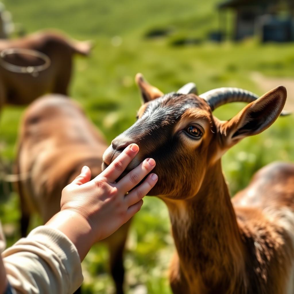 Kind mit Ziege